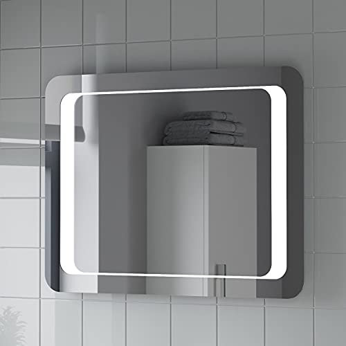Artis® 800 x 600mm Bathroom Mirror with LED Lights Wall Mounted Demister Illuminated Mirrors for Bathrooms, Mains Powered, Motion Sensor