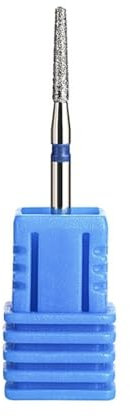 Natury Nails Fresa de Diamante para Torno de uñas. Broca Manicura Rusa, Pedicura, Esmalte Semipermanente, Cutícula. Lima para Torno Azul (Grano Medio)