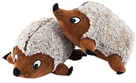 JOYELF Giocattolo interattivo per cani Squeaky Giocattolo interattivo da masticare per cani con Squeaker, Confezione da 2 piccoli ricci