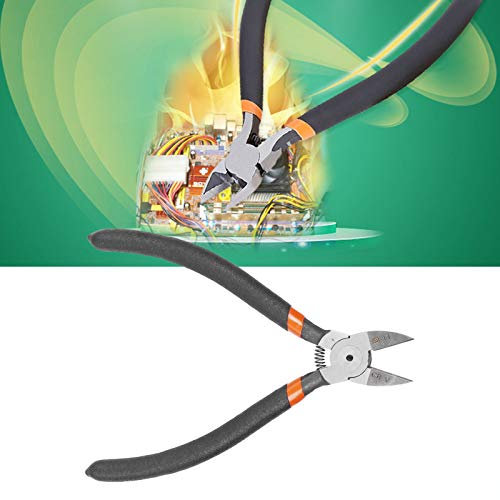 Alicates de corte diagonal, cortadores de alambre laterales duraderos Alicates Alicates de corte de cables de alambre con un mecanismo de resorte Diques(6 pulgadas)