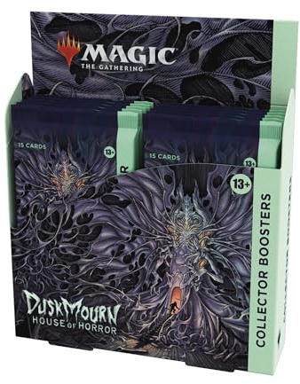 Magic: The Gathering Duskmourn: House of Horror Collector Booster Box - 12 Packs (180 Magic Cards)