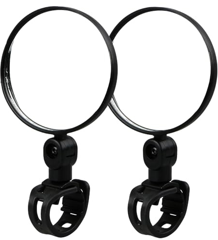 2 PCS Bike Rear View Mirrors, Bike Mirror, Convex Mobility Scooter Mirrors,Adjustable Motorcycle and Bicycle Mirrors for Handlebar,Cycle Mirrors Durable and Easy to Install