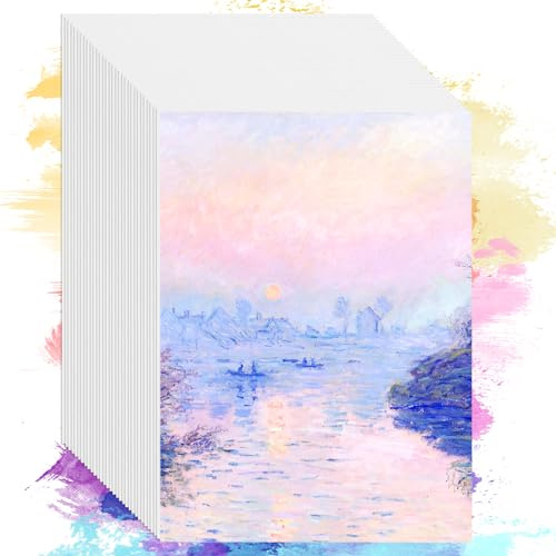 80 Sheets Watercolour Paper Pad, 5 x 7 Water Colour Papers, 140LB/300GSM White Cotton Painting Drawing Watercolor Paper Bulk Hot Pressed for Adults Arts and Crafts Painting Supplies