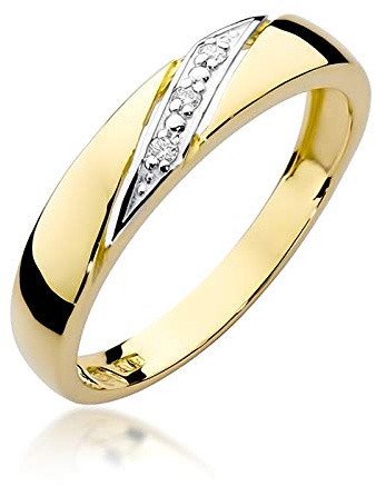 MARKO Goldring Schmuck - Damenring aus echtem Gold 333 - Goldring mit Box - Verlobungsring, Ehering, Schmuck - 8 Karat Gold - Geschenk für Frau, Freundin (60 (19.2))