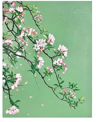 Rama De Begonia Pintada A Mano, Arte De Pared Moderno, Lienzo Floral, Pintura Al Óleo, Naturaleza, Botánica, Decoración De Pared, Obra De Arte Estética Abstracta para Sala De Estar, Dormitorio,