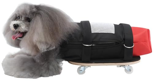 Dog Scooter for Back Legs, Customizable Cat and Dog Wheelchair, S/M/L for Disabled Pets, Breathable Polyester Design, Silent Wheels, Easy to Maneuver