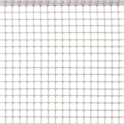 Rete Protezione in Plastica a maglie piccole per balconi, ringhiere, cancelli, disponibili in 5 colori e varie lunghezze h m 1x10 BIANCO