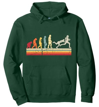 Rugby Ball Jugador Deportivo Evolución Equipo de Rugby Sudadera con Capucha