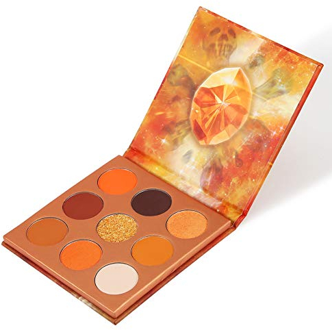 Docolor Lidschatten Palette Orange Edelstein Make Up Palette Vegane Formel 9 Farben Hochpigmentierte Matte Schimmernde Nackte Rauchige Glitzernde Creme Langlebige Wasserdichte