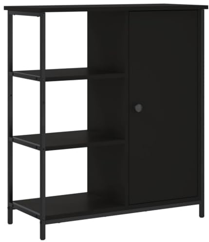 vidaXL Skänk svart 70x30x80 cm konstruerat trä