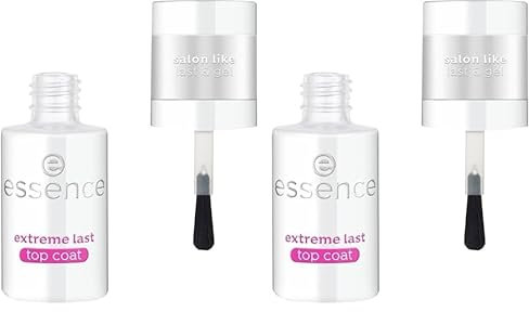 Essence Top Coat Extreme Last, De Larga Duración, Suavizar, Proteger, Brillante (8Ml) (Paquete de 2)