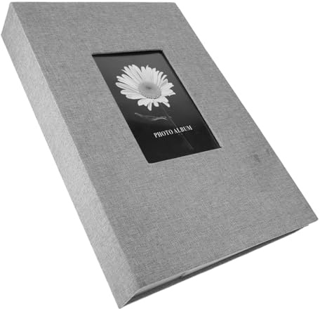 GALPADA Álbum de Fotos de Lino con Páginas de Inserción para Cumpleaños Especiales y Funcional Capacidad para Fotos