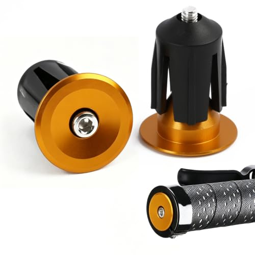 Wvxilyr 2 Piezas Tapones de Extremo de Barra de Bicicleta, Tapones Manillar Bicicleta, Tapones Manillar MTB, para Bicicleta de Carretera, Plegables y Fixie, Duraderos y Ligeros (Amarillo)