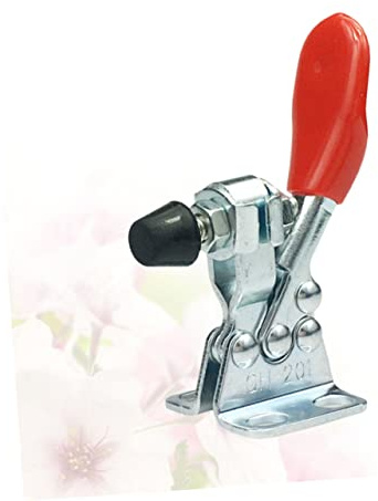 LALAFINA Morsetto Ginocchiera Orizzontale Sgancio Rapido e Fissaggio Laterale e Base Flangiata Maniglia Copertura in Plastica Perno in Gomma Per Saldatura Stampaggio e Assemblaggio Di