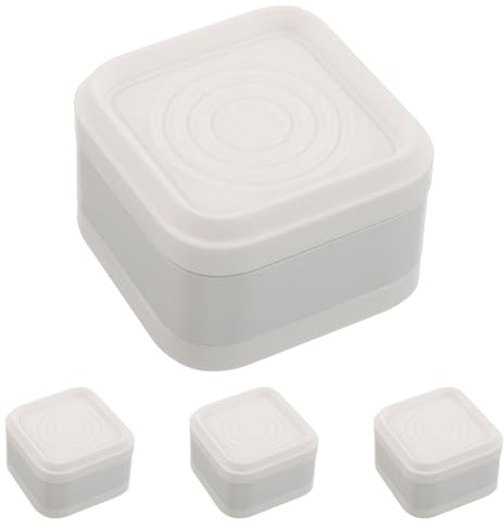 Gatuida 4 almohadillas para patas de lavadora - Alfombrilla antivibración, amortiguadora y reductora de ruido - Almohadilla estabilizadora antideslizante para lavadora-secadora 8 x 8 x 5,2 cm