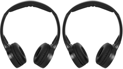 HEEPDD Auriculares para Automóvil, Auriculares, Diseño Ergonómico Cómodo, para Reposacabezas de Automóvil, Reproductores de DVD, para, Estéreo Inalámbrico por Infrarrojos, Electrónica Automotriz