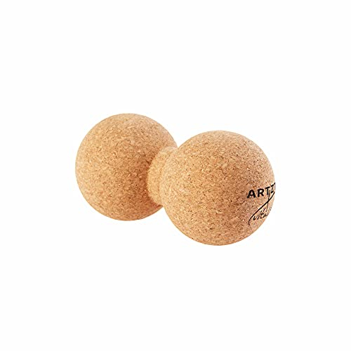 ARTZT vitality Kork Ball Duo | Doppel Faszienball aus echtem Kork | Nachhaltiger Massageball Made in Portugal | Kork Faszienball für Faszientraining zu Hause Beige, 16 x 8 cm