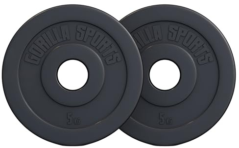 GORILLA SPORTS® Dischi Pesi Olimpici 1,25-30 kg, Ø 50 mm, Singoli o Set