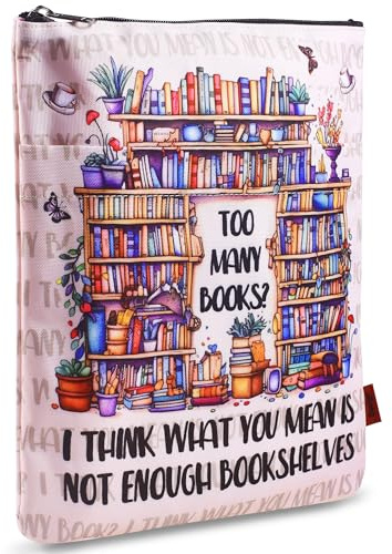 LParkin Pochette imperméable pour les amateurs de livres pour femme, cadeau de bibliothécaire, cadeau de bibliothèque amusant, pochette en tissu