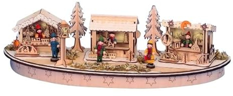 Spielzeug-Opa Weihnachtsmarkt mit Beleuchtung