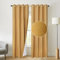 Chlophy Ochre Eyelet Blackout Curtains Mustard Yellow for Bedroom Thermal Total Textured Linen Faux Lined 46×90 Drop Living Room Darkening Nursery Insulated 2 Panels Window Curtain