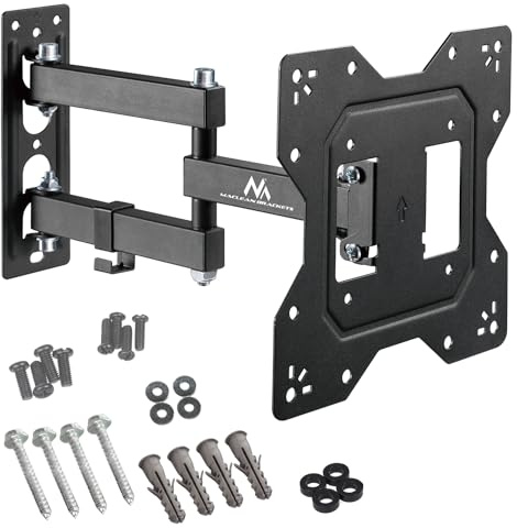 Maclean MC-700N TV Wandhalterung für OLED/QLED/LCD/LED/Plasma Fernseher 23-43 Maximale Belastung bis zu 30kg VESA von 100x100 bis 200x200mm