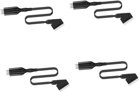 OSALADI 4piezas Scart Adaptador De Video y Audio De Señal Para Tv y Proyector Compatible