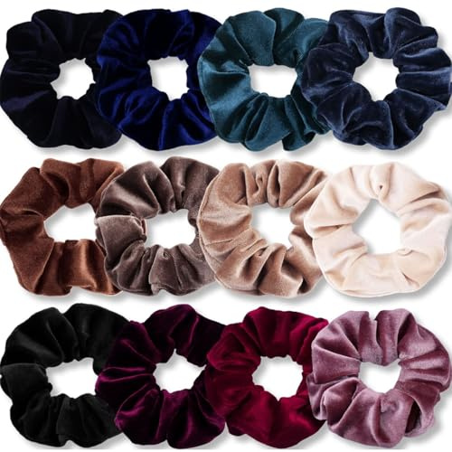 Scrunchies per capelli in raso,capelli scrunchies velluto elastico fasce,corde morbide per coda di cavallo,accessori capelli,set elastici capelli stoffa raso per donne ragazze