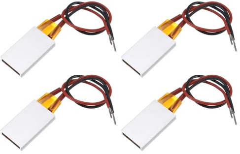 QUARKZMAN 4 st PTC-värmeelement, AC DC 12 V PTC värmeplatta aluminiumkropp keramisk polymerfilmplatta uppvärmning 7 W-150 W 200 C isolerad konstant temperatur keramik