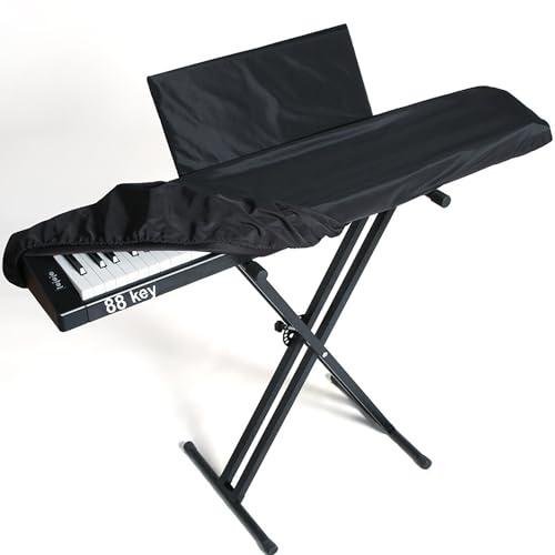 WDEC Protezione Antipolvere per Tastiera per Pianoforte, Tastiera Pianoforte 88 Tasti, con Coperchio per leggio, Copertura Antipolvere per Tastiera Digitale a 88 Tasti, Estensibile, Lavabile