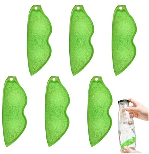Esponja Limpiadora para Botellas,6 PCS Esponjas Mágicas Limpiadoras para Botellas por Dentro Limpieza en Forma de Guisante para Cocina y Hogar Limpiador de Botellas Interno Eficaz