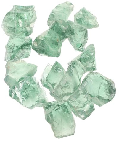 LOLIPPYY Piedras Decorativas para Pecera 2 Kg, Rocas de Vidrio Hielo Verde 3-5 CM, Grava para Acuarios y Plantas de Interior, Decoración de Jardín y Paisajismo Acuático