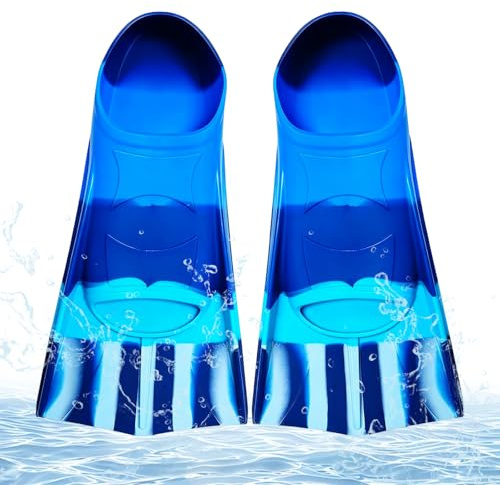 Aletas cortas de silicona para natación, aletas de entrenamiento para niños y adultos, para buceo, snorkel y natación