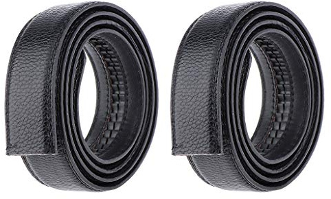 Fenteer Men' Ratchet Belt Replacement Waist Straps, without Buckle, Black