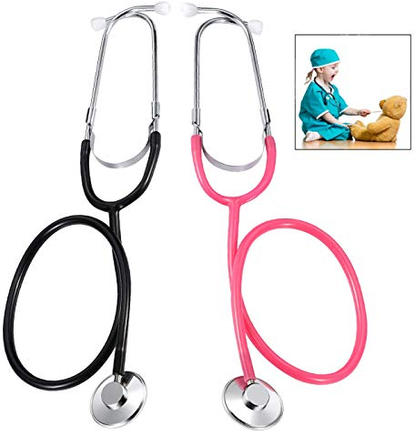 iPobie 2 Pcs Stethoscope Toy,Pretend Play Doctor's Set Role-Playing Games Toys for Children