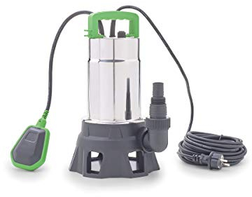 Pompe submersible AQUANIQUE DWP 19000 (jusqu'à 19.000 l/h de débit, granulométrie max. 25 mm, 750 W, 9 m Hmax) - Pompe pour eaux sales pour étangs, pataugeoires, caves inondées, chantiers, piscines