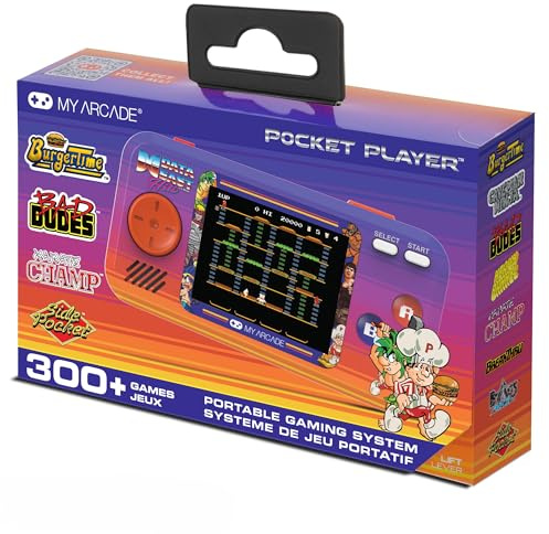 My Arcade Data East Hits - Mini console per videogiochi arcade, tascabile, portatile, portatile, console di gioco retrò, mini macchine da gioco retrò per bambini e adulti