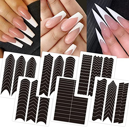 winthrop 36 Sheets French Tip Nail Guide Stickers, French Manicure Strips