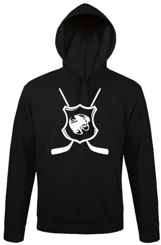 shirt84 Ishockeyvapen herr hoodie med huva, svart, XL