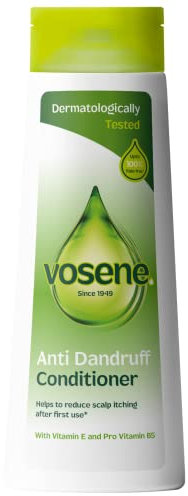 Vosene Anti Dandruff original conditioner, reduces scalp itching, with Vitamin E and ProVitamin B5. 500ml