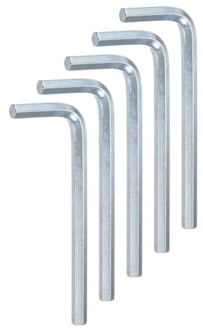 QUARKZMAN 5 Piezas de Llave Hexagonal de 5 mm, Llave Hexagonal en Forma de L, Llaves Métricas de Acero Cromado Vanadio para Herramientas de Reparación en el Hogar
