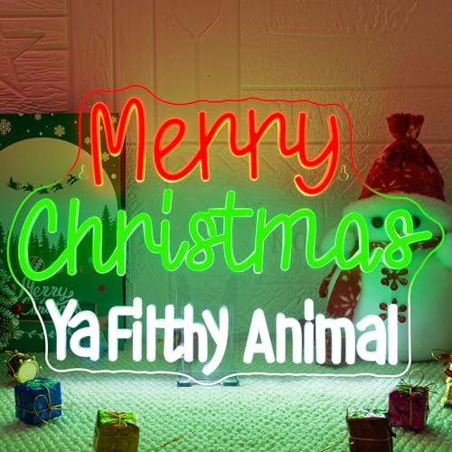 Merry Christmas Neon Sign Neon Light for Wall Decor,Neon Light with Switch for Wall Decor LED Neon Light Sign for Christmas Party Bedroom Bar Pub Club