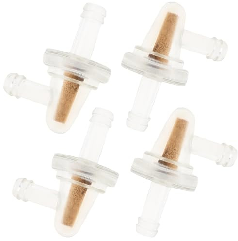 Windance 90 Degree Sintered Bronze Filter Element Inline Fuel Filter for 1/4 Inch Fuel Line Motorcycle Dirt Bike ATV UTV Quad Snowmobile, Clear Gasoline Filter