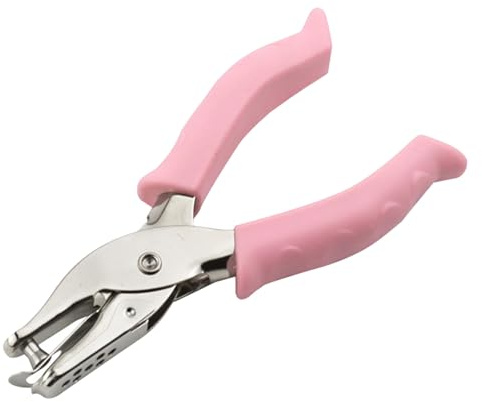 Alicates de perforación de boletos de un solo agujero con agarre cómodo para papel de oficina, accesorios de papel