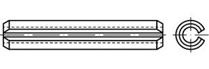 ISO 8752 Spannstifte, geschlitzt, schwere Ausführung Federstahl 14 x 65 S 25 Stk
