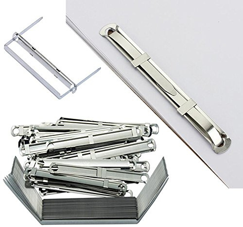 Edgeam, graffette metalliche da ufficio, clip fermafogli per documenti di carta, 50 Sets