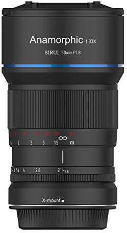 SIRUI 50 mm F1,8 1,33X Obiettivo cine anamorfico APS-C (montatura X) per X-T4/X-H2S
