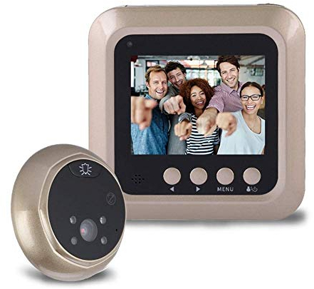 Tangxi Cámara de Visor de Puerta, Visor de Puerta Digital, Visor de Mirilla de Puerta con Pantalla LCD de 2.4 Pulgadas + cámara HD 1080P + visión Nocturna por Infrarrojos + Vista de ángulo de 160°