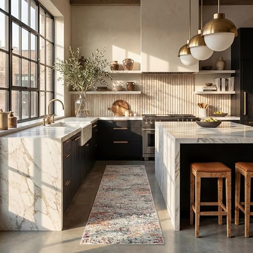 Safavieh Alfombra Contemporáneas para Sala de Estar, Comedor, Dormitorio - Madison Collection, Pelo Corto, Negro y Dorado, 66 X 244 cm