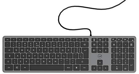 Mobility Lab ML302843 Tastiera Ultra Slim PC Design Elegante e Ultra Sottile QWERTY US International - Wired - Space Grey - 450 x 130 x 28 mm - QWERTY US International